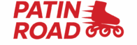 logotipo oficial de Patin Road con patines rojos